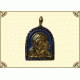 Икона металлическая Богородица Казанская 2х3 (латунь с эмалью)